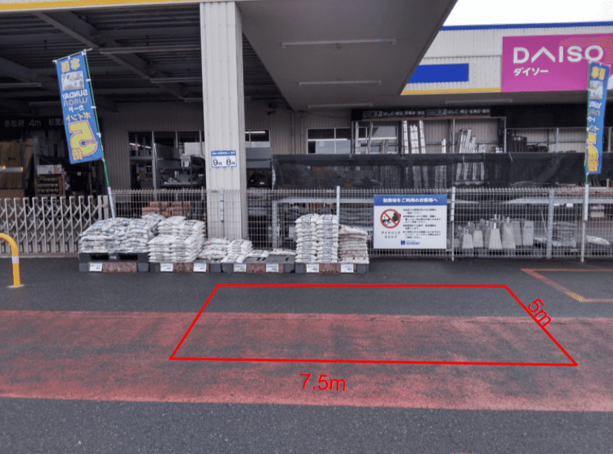 屋外駐車場 キッチンカーの出店に最適なホームセンター内駐車場の屋外イベントスペース