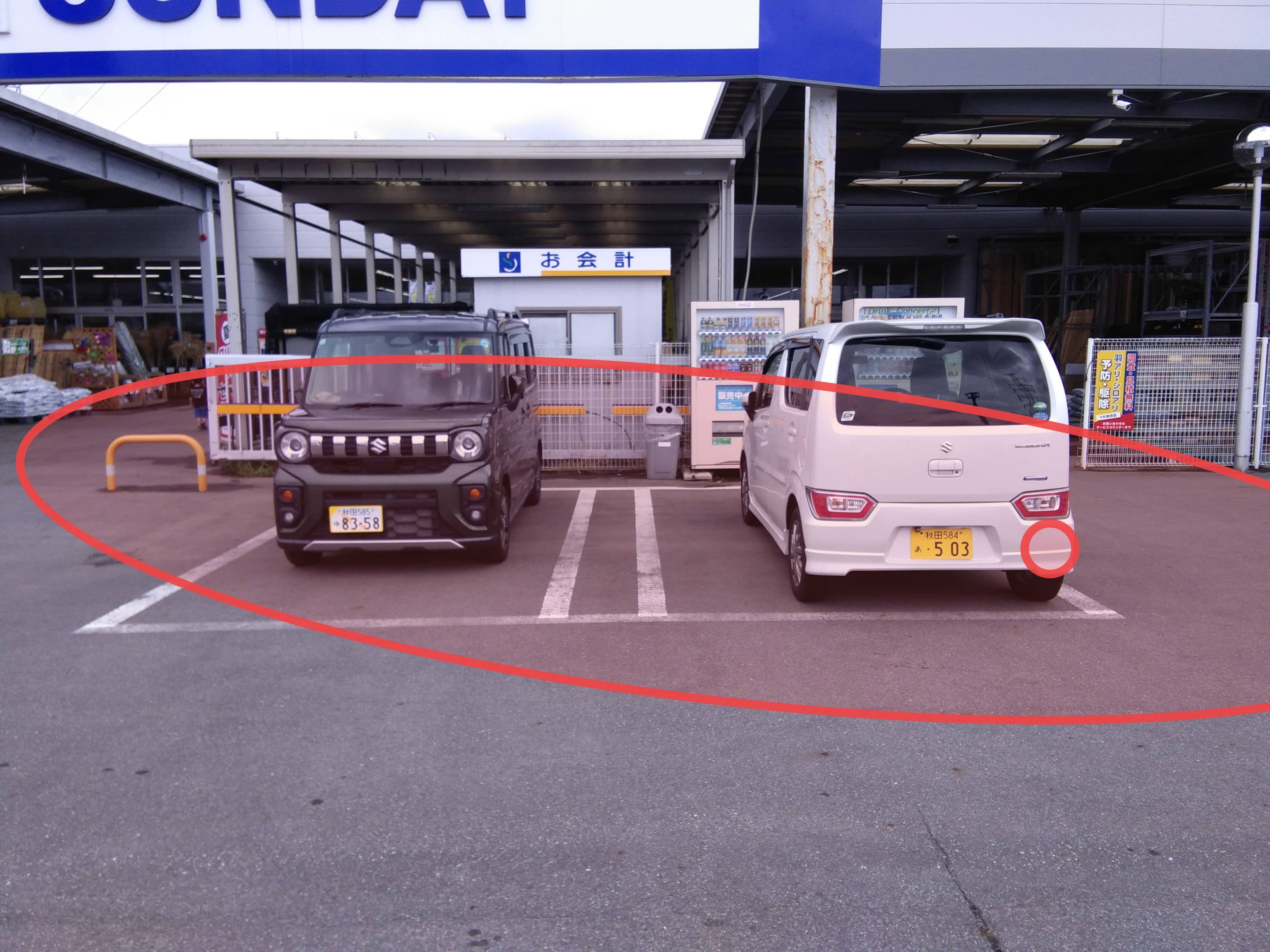 屋外駐車場 キッチンカーの出店に最適なホームセンター内駐車場の屋外イベントスペース