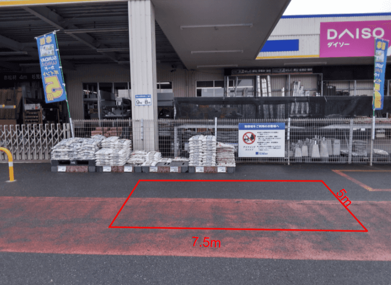 屋外駐車場 キッチンカーの出店に最適なホームセンター内駐車場の屋外イベントスペース