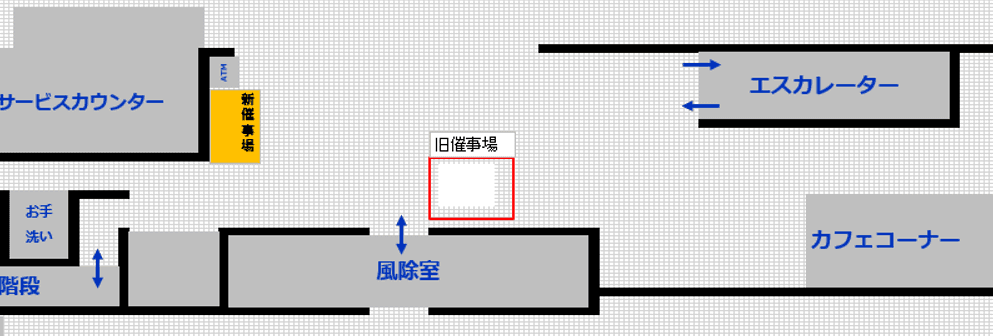 【5/1よりご予約可能!】メイン入口入ってすぐ! 食物販やプロモーション等の出店に最適なホームセンター店内のイベントスペースの図面・フロアマップ